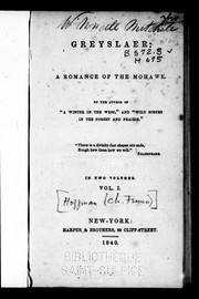 Cover of: Greyslaer: a romance of the Mohawk