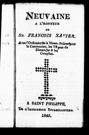 Neuvaine à l'honneur de St. François Xavier