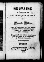 Cover of: Neuvaine à l'honneur de S. François Xavier by 