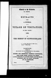 Cover of: Extracts from a journal of a voyage of visitation in the "Hawk," 1859