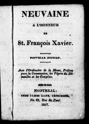 Cover of: Neuvaine à l'honneur de St. François Xavier by 