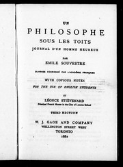 Cover of: Un philosophe sous les toits by Émile Souvestre
