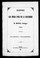 Cover of: Rapport sur les mines d'or de la Chaudière par M. Michel, géologue, 1866