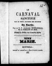 Cover of: Le carnaval sanctifié par le pieux souvenir des douleurs de Marie