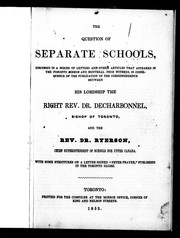 The Question of separate schools