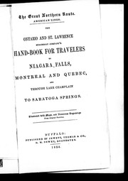 The Ontario and St. Lawrence Steamboat Company's hand-book for travellers to Niagara Falls, Montreal and Quebec, and through Lake Champlain to Saratoga Springs by Ontario and St. Lawrence Steamboat Company