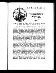 Cover of: Verrazzano's voyage, 1524 by Giovanni da Verrazzano