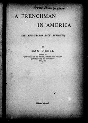 Cover of: A Frenchman in America: (the Anglo-Saxon race revisited)