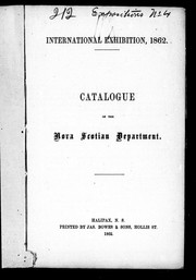 Catalogue of the Nova Scotian Department