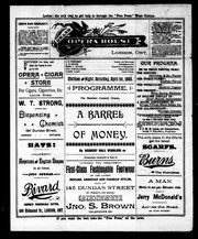 Cover of: Grand Opera House, London, Ont: matinee and night, Saturday, April 1st, 1893 : programme, the realistic comedy drama A barrel of money, by Herbert Hall Winslow ..