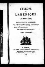 Cover of: L'Europe et l'Amérique comparées