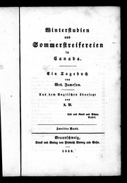 Cover of: Winterstudien und Sommerstreifereien in Canada by Mrs. Anna Jameson