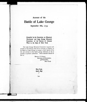 Cover of: Account of the battle of Lake George, September 8th, 1755 | Morris Patterson Ferris