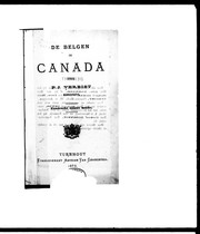 Cover of: De Belgen in Canada