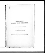 Cover of: Glacial-erosion in Norway and in high latitudes | Spencer, J. W.