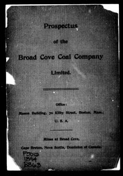 Prospectus of the Broad Cove Coal Company Limited by Broad Cove Coal Company