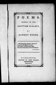 Cover of: Poems, chiefly in the Scottish dialect