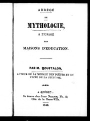 Cover of: Abrégé de mythologie: à l'usage des maisons d'éducation