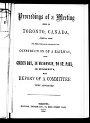 Proceedings of a meeting held in Toronto, Canada