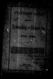 Cover of: Voters' list for the township of Delaware for 1889