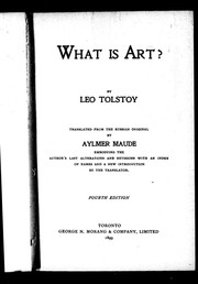 What is art? by Lev Nikolaevič Tolstoy