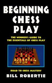 Cover of: Beginning chess play