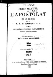 Petit manuel de l'Apostolat de la prière by H. Ramière