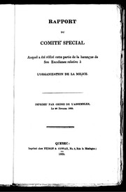 Rapport du comité spécial by Kempt, James Sir