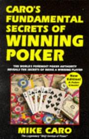 Cover of: Caro's fundamental secrets of winning poker
