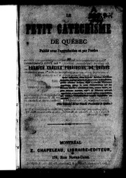 Cover of: Le Petit catéchisme de Québec by Eglise catholique. Archidiocèse de Québec