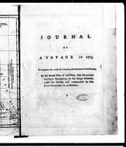Cover of: Journal of a voyage in 1775 to explore the coast of America, northward of California by Francisco Antonio Mourelle de la Rúa