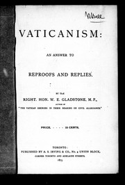 Cover of: Vaticanism: an answer to reproofs and replies