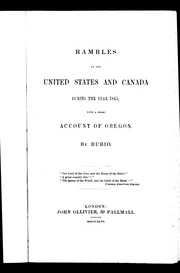 Cover of: Rambles in the United States and Canada during the year 1845 by T. Horton James