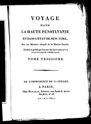 Cover of: Voyage dans la haute Pensylvanie et dans l'état de New-York