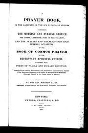 Cover of: A prayer book, in the language of the Six Nations of Indians by Episcopal Church