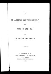 Cover of: The St. Lawrence and the Saguenay by Charles Sangster