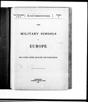 Cover of: The Military schools of Europe: and other papers selected for publication