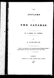 Cover of: The affairs of the Canadas | Egerton Ryerson