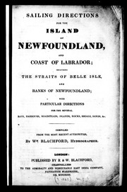 Cover of: Sailing directions for the islands of Newfoundland and coast of Labrador by William Blachford