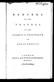 Remarks on the travels of the Marquis de Chastellux in North America by John Graves Simcoe