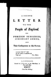 Cover of: A second letter to the people of England