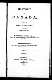 Cover of: History of Canada: from its first discovery to the peace of 1763