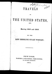 Cover of: Travels in the United States, etc., during 1849 and 1850