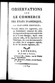 Cover of: Observations sur le commerce des États d'Amérique