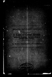 Cover of: A case of cæcal hernia by Francis J. Shepherd, Francis J. Shepherd