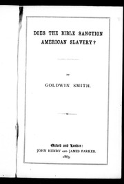 Cover of: Does the Bible sanction American slavery?