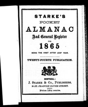 Cover of: Starke's pocket almanac and general register for 1865 by 