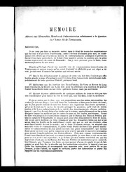 Cover of: Mémoire adressé aux Honorables Membres de l'administration relativement à la question du chemin dit Temiscouata