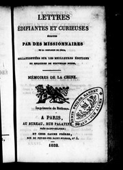 Cover of: Lettres édifiantes et curieuses écrites par des missionnaires de la Compagnie de Jésus by Jésuites