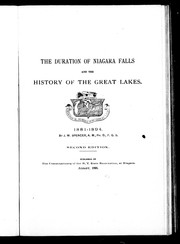 Cover of: The duration of Niagara Falls and the history of the Great Lakes 1881-1894
